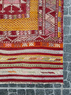 Vintage Fethiye Cicim Kilim Rug – Handwoven Turkish Rug (2.92x4.53 ft)