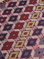 Vintage Konya Kilim Rug, Geometric Diamond Wool Rug (3.9 x 5.7 ft)