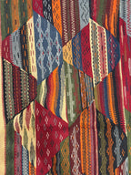 Vintage Turkish Kilim Rug, Boho Geometric Wool Area Rug (4.6 x 7.7 ft)