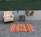 Vintage Fethiye Cicim Kilim Rug – Handwoven Turkish Rug (2.92x4.53 ft)