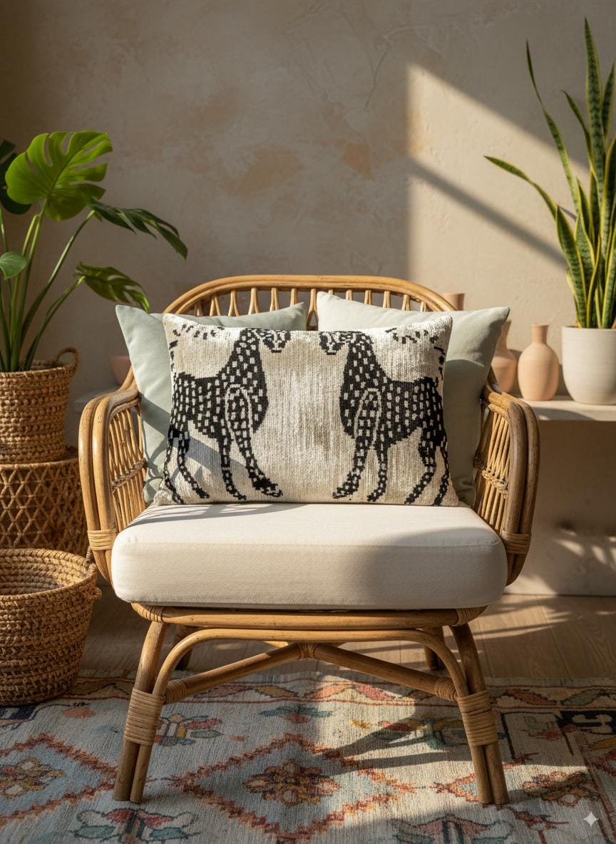 Black White Horse Motif Animal Velvet Pillow Cover 16x24