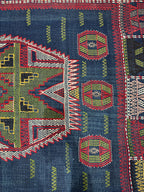 Vintage Turkish Kilim Rug, Handwoven Wool Area Rug (4.20x5.70 ft)