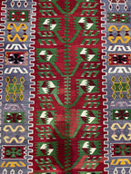 Vintage Turkish Kilim Rug, Boho Area Rug, Handwoven Wool (4.1 x 6.7 ft)