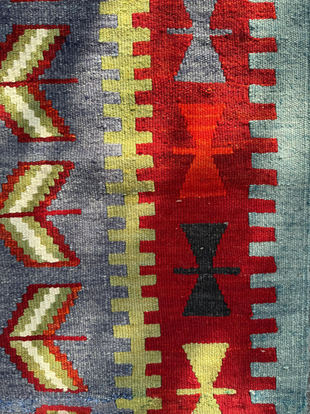 Vintage Handwoven Turkish Kilim Rug, Geometric Wool Rug (3.18x4.76 ft)