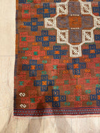 Vintage Turkish Kilim Rug, Handwoven Wool, Bohemian Area Rug (3.02x4.86 ft)