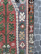 Vintage Turkish Kilim Rug, Tree of Life, Handwoven Wool (2.53x4.20 ft)