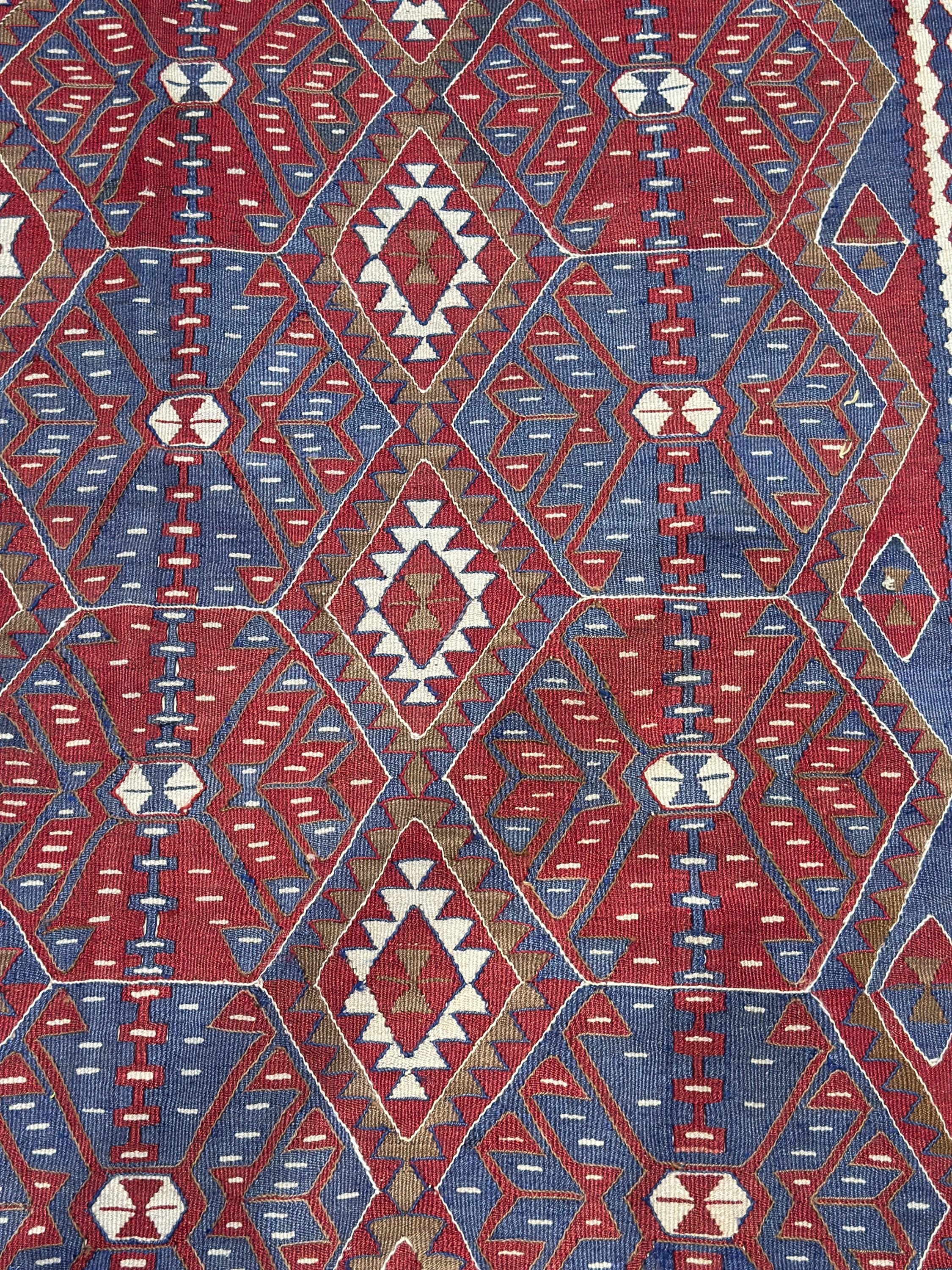 Vintage Area Rug, Turkish Kilim Rugs,  Rugs for living room, Vintage Boho Decor Rug, Handmade Rug, Area Rug, Unique Rug - 4.9 x 7.6 ft