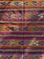 Handwoven Turkish Kilim Rug: Bohemian Geometric Vintage Accent Rug (4x6)