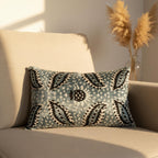 Light Blue and Black Velvet Pillow Cover 16x24
