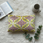 Yellow Red Blue Velvet Pillow Cover 16x24