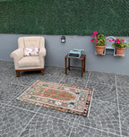 Vintage Turkish Kilim Rug, Tree of Life, Handwoven Wool (2.53x4.20 ft)