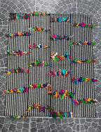 Vintage Turkish Kilim Rug: Handwoven Wool Filikli Style (3.74x4.49 ft)