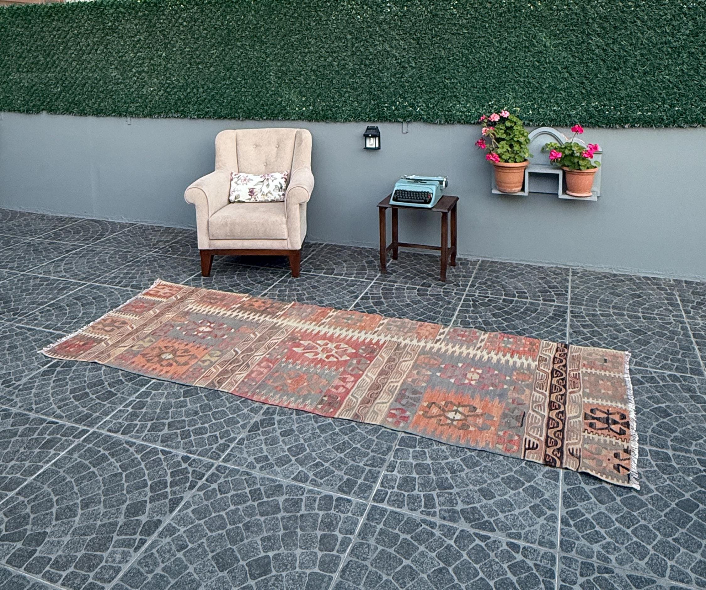 Handwoven Turkish Kilim Rug, 4.95x6.89 ft, Vintage Wool Decor