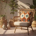 Orange & Blue Velvet Pillow Cover 16x24