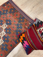 Vintage Turkish Kilim Rug, Handwoven Wool, Bohemian Area Rug (3.02x4.86 ft)