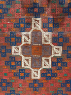 Vintage Turkish Kilim Rug, Handwoven Wool, Bohemian Area Rug (3.02x4.86 ft)