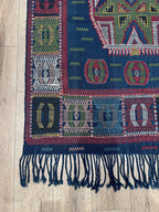 Vintage Turkish Kilim Rug, Handwoven Wool Area Rug (4.20x5.70 ft)