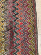 Vintage Turkish Kilim Rug, Handwoven Wool Area Rug (4.3 x 5.5 ft)
