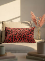 Red and Black Velvet Pillow Cover 16x24