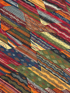 Vintage Turkish Kilim Rug, Boho Geometric Wool Area Rug (4.6 x 7.7 ft)