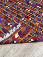 Vintage Turkish Kilim Rug, Handwoven Wool Boho Rug (4.5 x 6.8 ft)