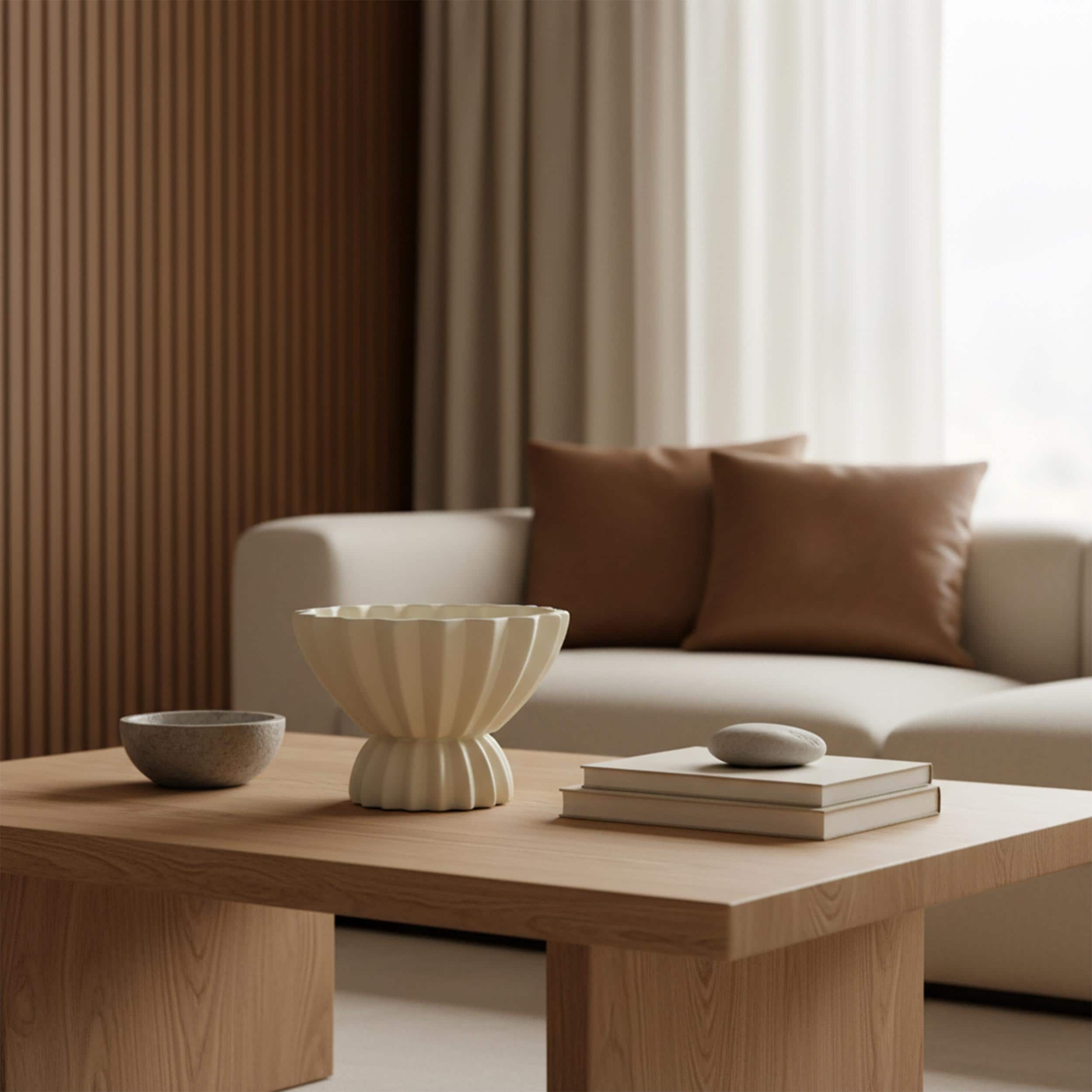 Handmade Ceramic Bowl Clay 9.8x13.7