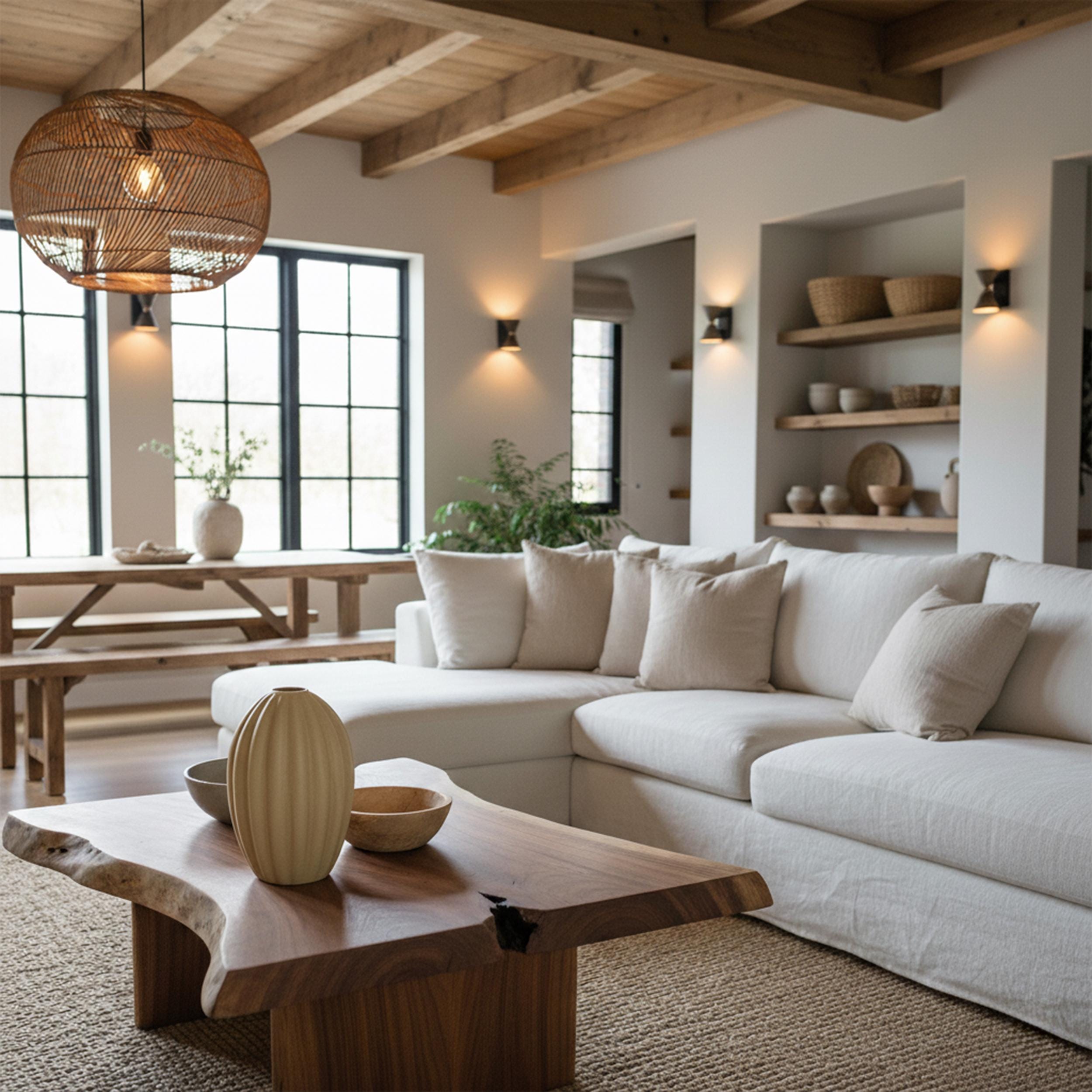 Handmade Beige Ceramic Vase 7.8x9.8