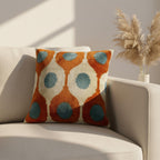 Orange & Blue Velvet Pillow Cover 16x24