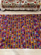 Vintage Turkish Kilim Rug, Handwoven Wool Boho Rug (4.5 x 6.8 ft)