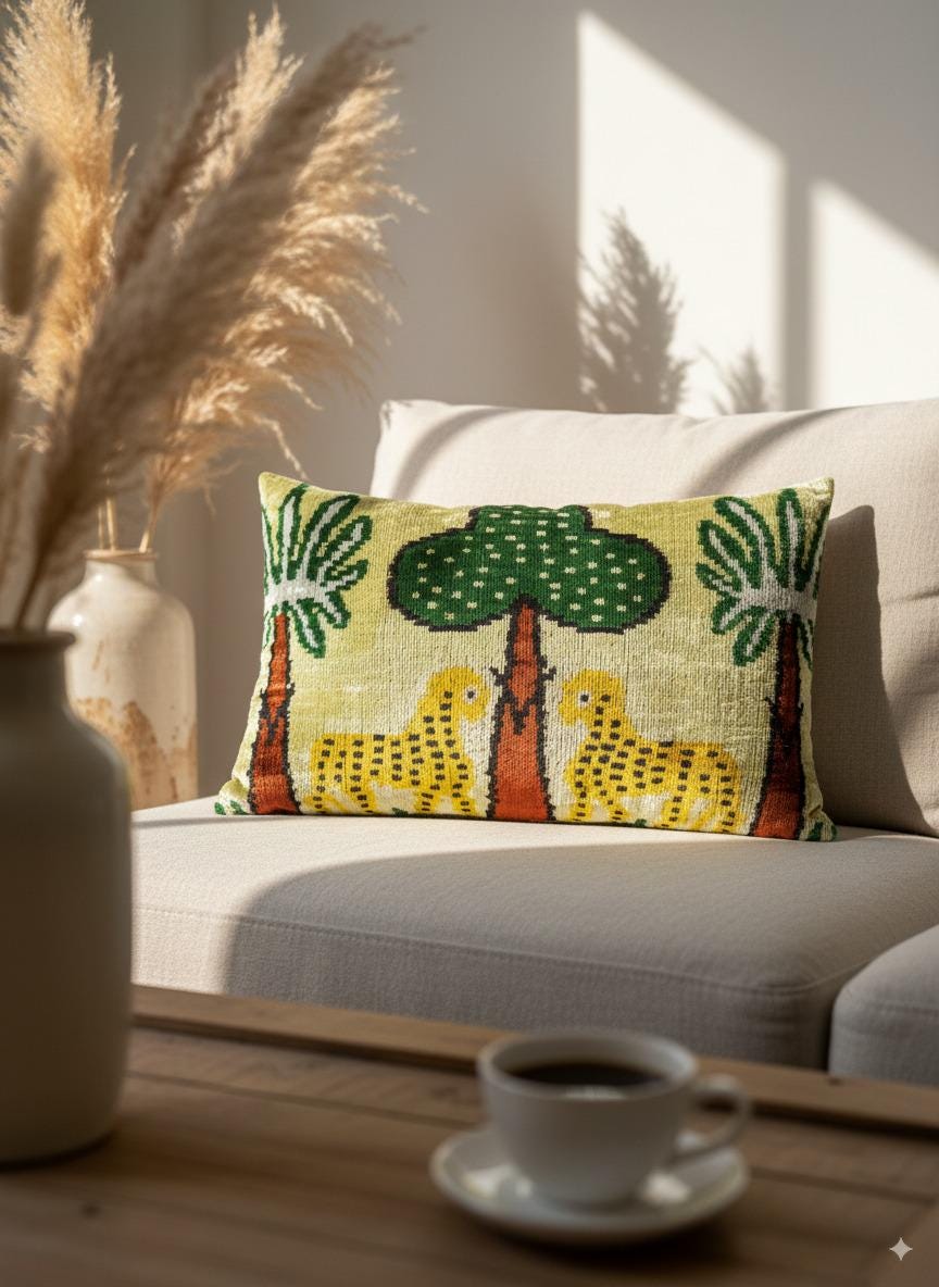 Yellow Green Colorful Velvet Pillow Cover 16x24