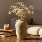 Handmade Ceramic Beige  Vase 7x10.6