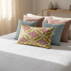 Yellow Red Blue Velvet Pillow Cover 16x24