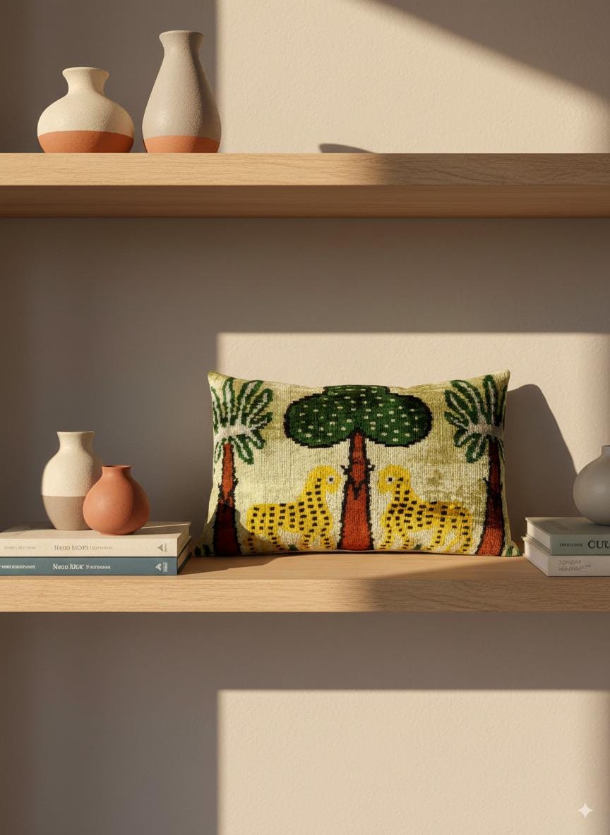 Yellow Green Colorful Velvet Pillow Cover 16x24