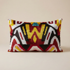 Red Yellow Black Velvet Pillow Cover 16x24