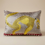 Yellow Monkey Animal Velvet Pillow Cover 16x24