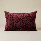 Red and Black Velvet Pillow Cover 16x24