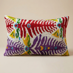 Red Purple Yellow  Velvet Pillow Cover 16x24
