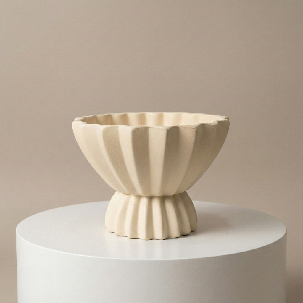 Handmade Ceramic Bowl Clay 9.8x13.7