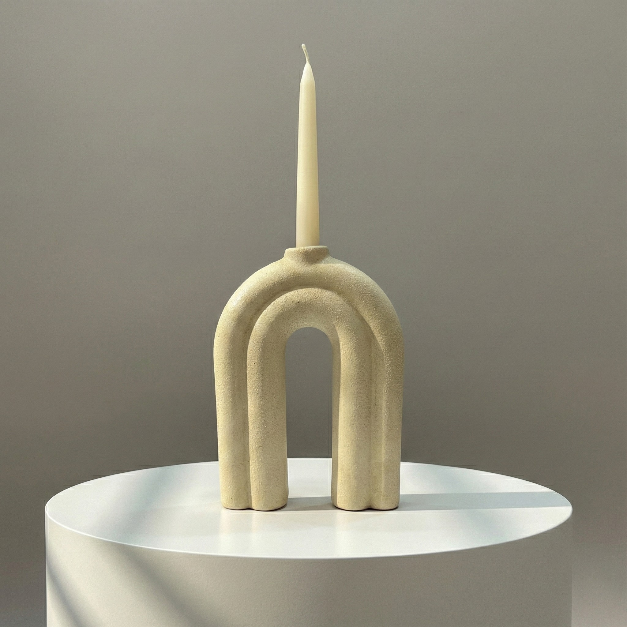 Handmade Ceramic Candle Holder 7.8x10.6