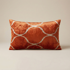 Rust Orange Ikat Pillow Cover 16x24