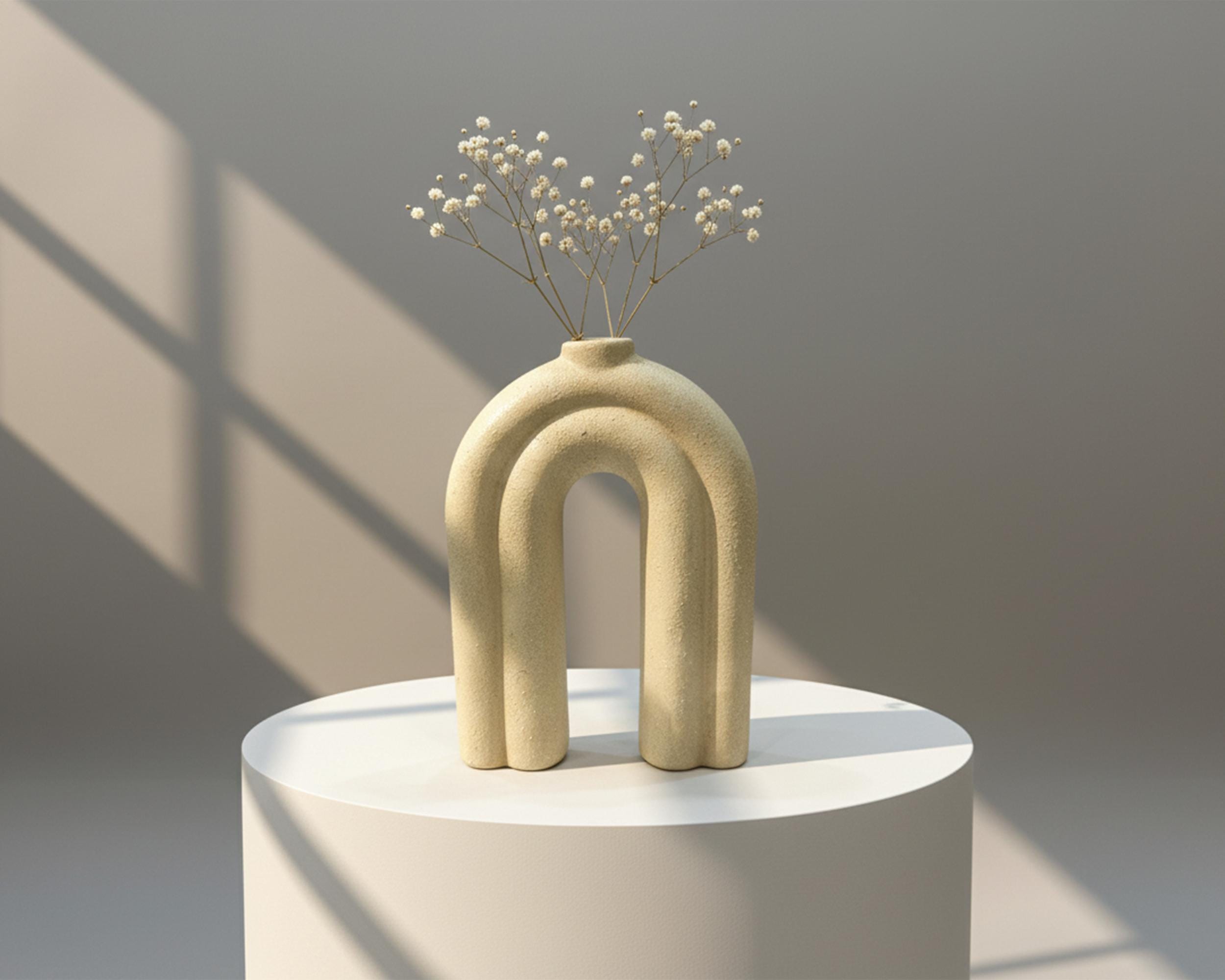 Handmade Ceramic Candle Holder 7.8x10.6