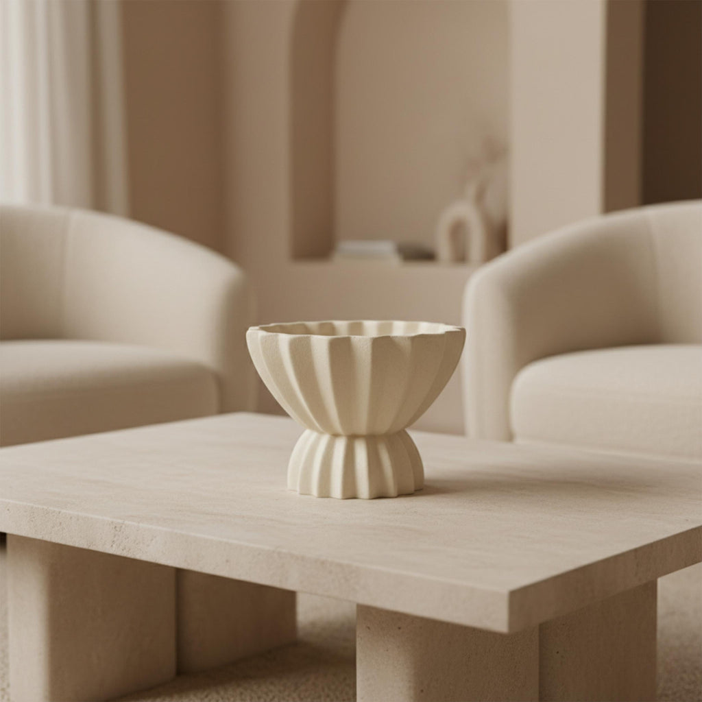 Handmade Ceramic Bowl Clay 9.8x13.7