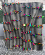 Vintage Turkish Kilim Rug: Handwoven Wool Filikli Style (3.74x4.49 ft)