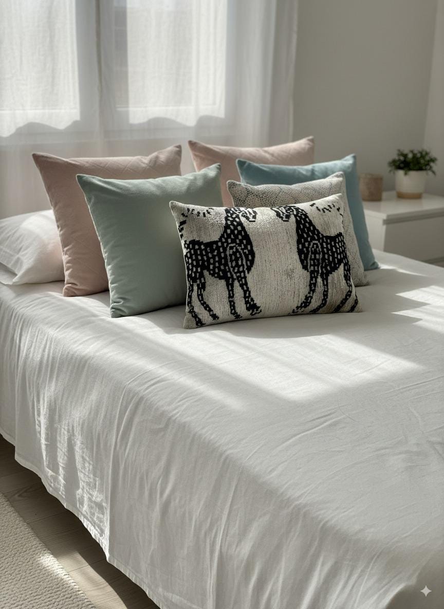 Black White Horse Motif Animal Velvet Pillow Cover 16x24