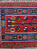 Vintage Tree of Life Kilim Rug, Turkish Handwoven Wool (3.93x6.66ft)