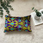 Purple Blue and Green Velvet Pillow Cover 16x24