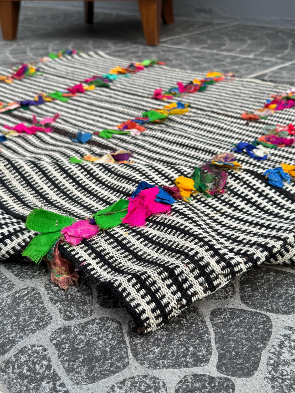 Vintage Turkish Kilim Rug: Handwoven Wool Filikli Style (3.74x4.49 ft)