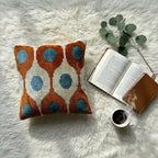 Orange & Blue Velvet Pillow Cover 16x24