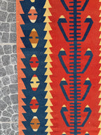 Vintage Turkish Kilim Rug: Handwoven Wool, Tree of Life Motif (2.72x7.78 ft)