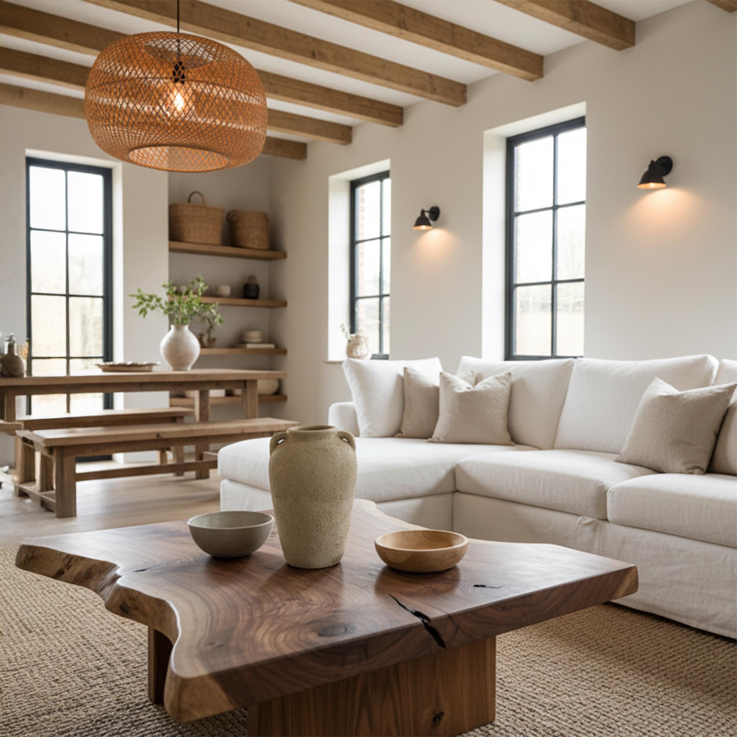 Handmade Ceramic Beige  Vase 7x10.6